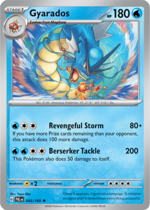 Pokémon TCG Gyarados – PAL 043/193 Rare Holo – EN