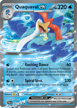 Pokémon TCG Quaquaval ex – PAL 052/193 Double Rare Holo – EN