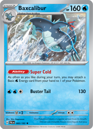 Pokémon TCG Baxcalibur – PAL 060/193 Rare Holo – EN