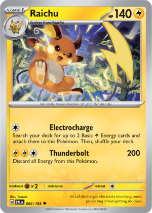 Pokémon TCG Raichu – PAL 064/193 Uncommon Regular – EN