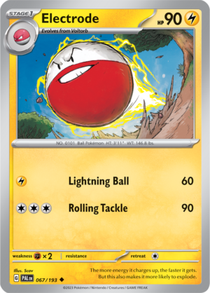 Pokémon TCG Electrode – PAL 067/193 Uncommon Regular – EN