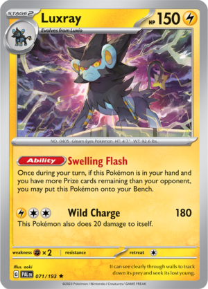 Pokémon TCG Luxray – PAL 071/193 Rare Holo – EN
