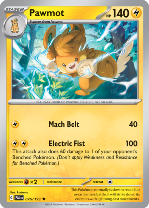 Pokémon TCG Pawmot – PAL 076/193 Rare Holo – EN