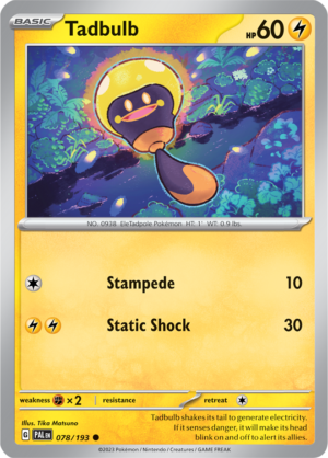Pokémon TCG Tadbulb – PAL 078/193 Common Regular – EN