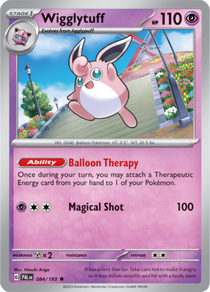 Pokémon TCG Wigglytuff – PAL 084/193 Rare Holo – EN