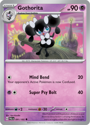Pokémon TCG Gothorita – PAL 091/193 Uncommon Reverse Holofoil – EN