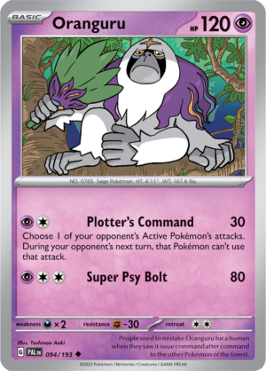 Pokémon TCG Oranguru – PAL 094/193 Uncommon Reverse Holofoil – EN