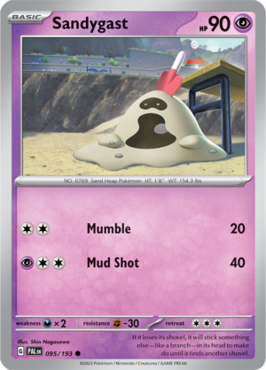 Pokémon TCG Sandygast – PAL 095/193 Common Reverse Holofoil – EN