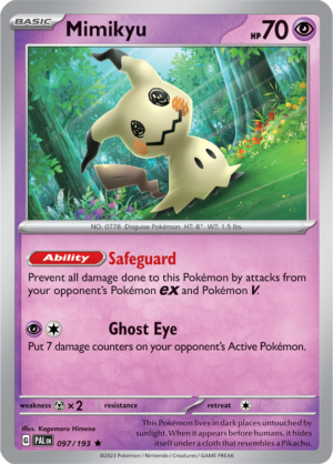 Pokémon TCG Mimikyu – PAL 097/193 Rare Reverse Holofoil – EN
