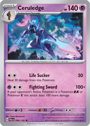 Pokémon TCG Ceruledge – PAL 098/193 Rare Reverse Holofoil – EN