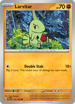 Pokémon TCG Larvitar – PAL 110/193 Common Reverse Holofoil – EN