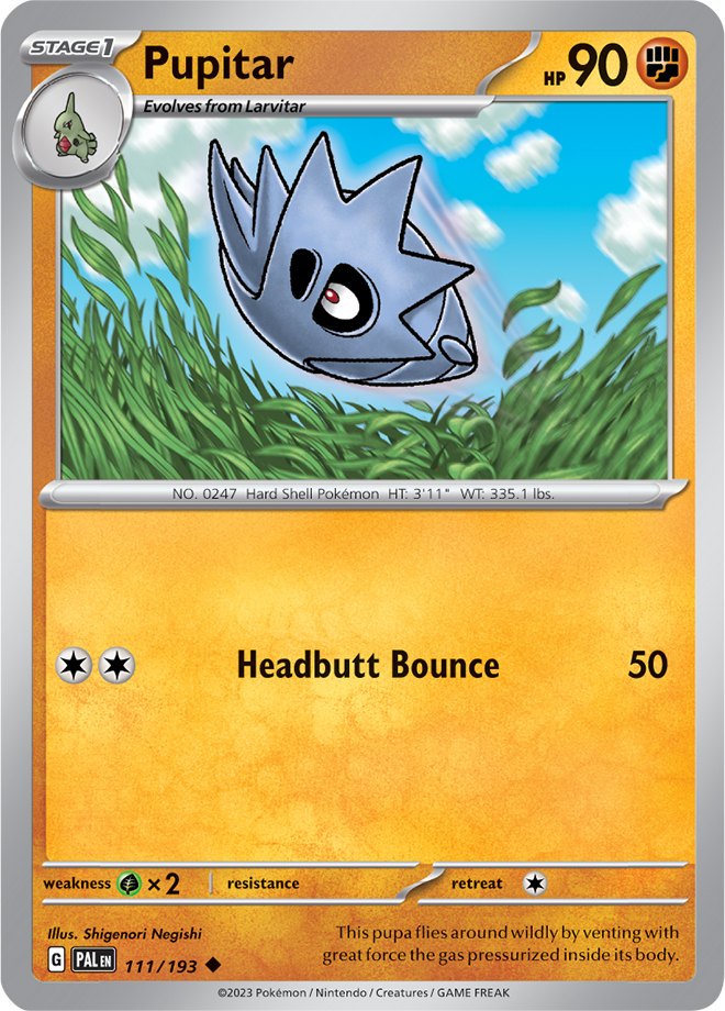 Pokémon TCG Pupitar – PAL 111/193 Uncommon Regular – EN
