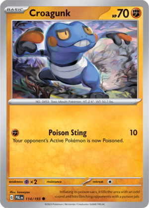 Pokémon TCG Croagunk – PAL 114/193 Common Reverse Holofoil – EN