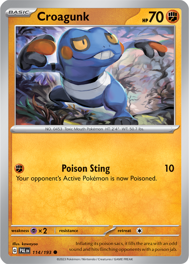 Pokémon TCG Croagunk – PAL 114/193 Common Regular – EN