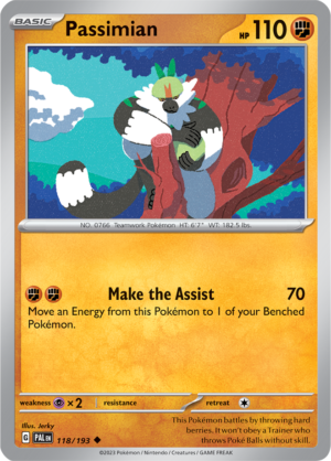 Pokémon TCG Passimian – PAL 118/193 Uncommon Reverse Holofoil – EN
