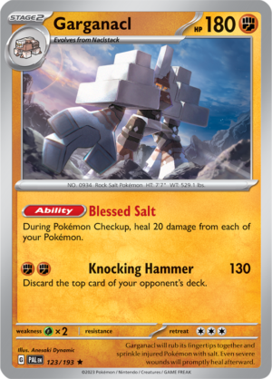 Pokémon TCG Garganacl – PAL 123/193 Rare Reverse Holofoil – EN