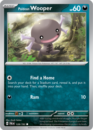 Pokémon TCG Paldean Wooper – PAL 128/193 Common Reverse Holofoil – EN