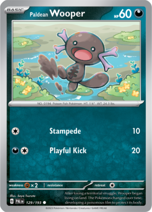 Pokémon TCG Paldean Wooper – PAL 129/193 Common Reverse Holofoil – EN