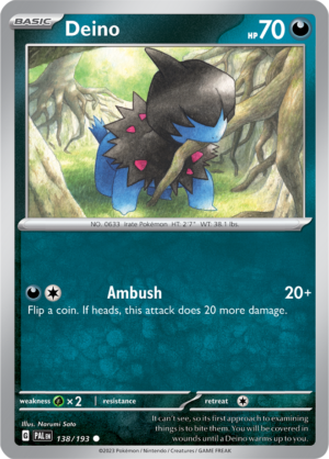 Pokémon TCG Deino – PAL 138/193 Common Reverse Holofoil – EN