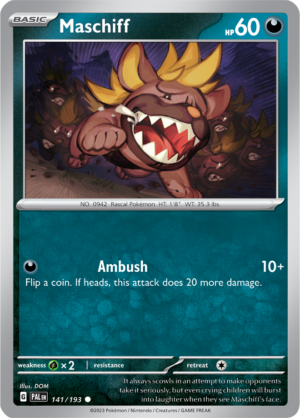 Pokémon TCG Maschiff – PAL 141/193 Common Reverse Holofoil – EN