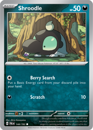 Pokémon TCG Shroodle – PAL 144/193 Common Reverse Holofoil – EN