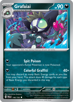 Pokémon TCG Grafaiai – PAL 146/193 Uncommon Reverse Holofoil – EN