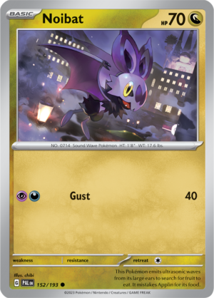 Pokémon TCG Noibat – PAL 152/193 Common Reverse Holofoil – EN