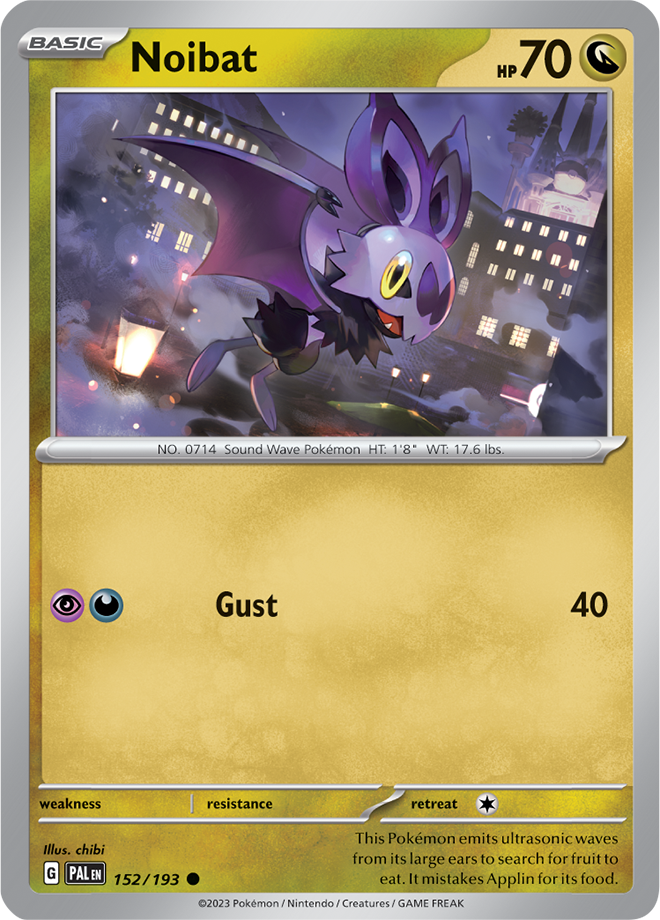 Pokémon TCG Noibat – PAL 152/193 Common Reverse Holofoil – EN