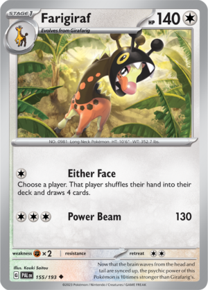 Pokémon TCG Farigiraf – PAL 155/193 Uncommon Reverse Holofoil – EN
