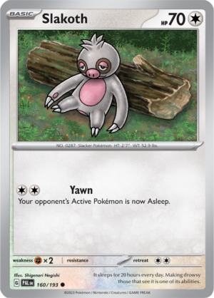 Pokémon TCG Slakoth – PAL 160/193 Common Reverse Holofoil – EN