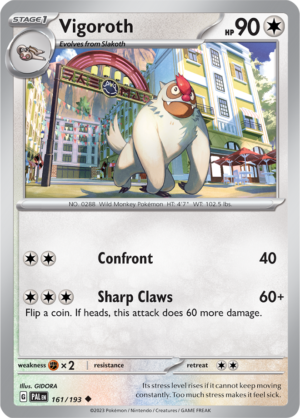 Pokémon TCG Vigoroth – PAL 161/193 Uncommon Reverse Holofoil – EN