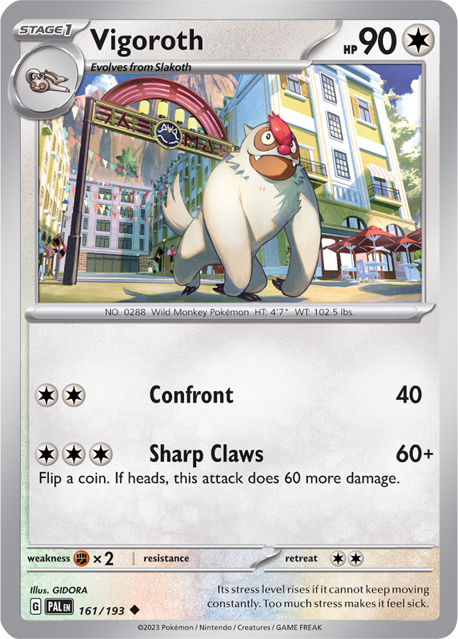 Pokémon TCG Vigoroth – PAL 161/193 Uncommon Regular – EN