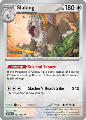 Pokémon TCG Slaking – PAL 162/193 Rare Reverse Holofoil – EN