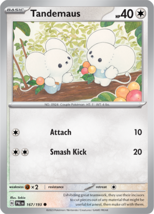 Pokémon TCG Tandemaus – PAL 167/193 Common Reverse Holofoil – EN