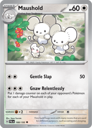 Pokémon TCG Maushold – PAL 168/193 Uncommon Reverse Holofoil – EN