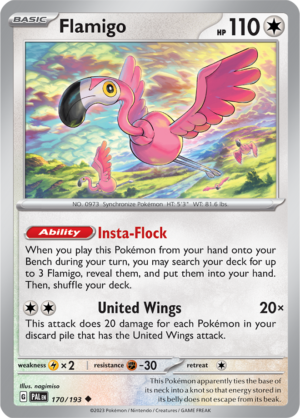 Pokémon TCG Flamigo – PAL 170/193 Uncommon Reverse Holofoil – EN