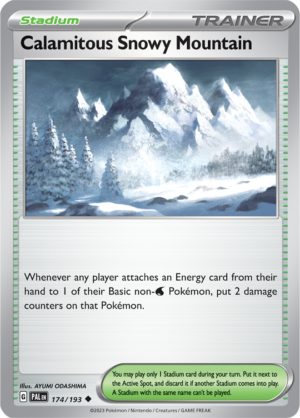 Pokémon TCG Calamitous Snowy Mountain – PAL 174/193 Uncommon Reverse Holofoil – EN