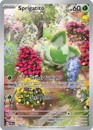 Pokémon TCG Sprigatito – PAL 196/193 Illustration Rare Holo – EN