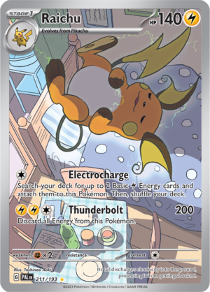 Pokémon TCG Raichu – PAL 211/193 Illustration Rare Holo – EN