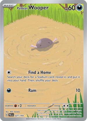 Pokémon TCG Paldean Wooper – PAL 221/193 Illustration Rare Holo – EN