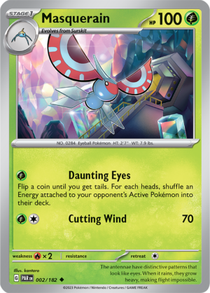 Pokémon TCG Masquerain – PAR 002/182 Uncommon Regular – EN