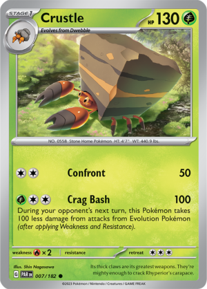 Pokémon TCG Crustle – PAR 007/182 Common Regular – EN
