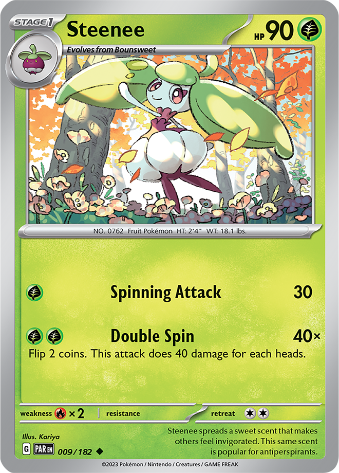 Pokémon TCG Steenee – PAR 009/182 Uncommon Regular – EN
