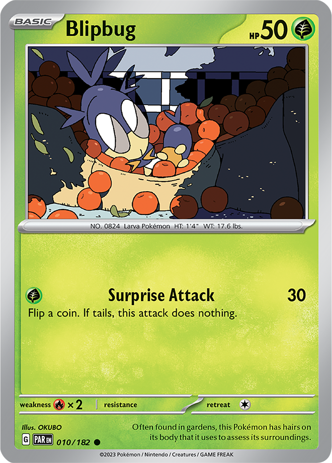 Pokémon TCG Blipbug – PAR 010/182 Common Reverse Holofoil – EN