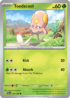 Pokémon TCG Toedscool – PAR 016/182 Common Regular – EN