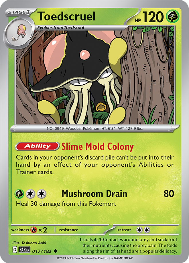 Pokémon TCG Toedscruel – PAR 017/182 Uncommon Reverse Holofoil – EN