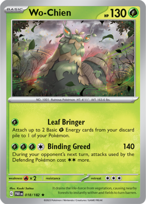 Pokémon TCG Wo-Chien – PAR 018/182 Rare Holo – EN