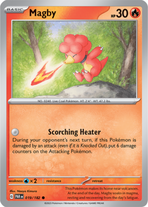 Pokémon TCG Magby – PAR 019/182 Common Regular – EN