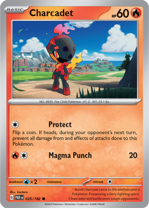 Pokémon TCG Charcadet – PAR 025/182 Common Regular – EN