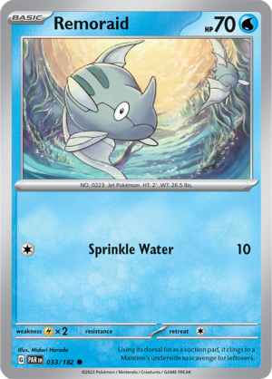 Pokémon TCG Remoraid – PAR 033/182 Common Regular – EN